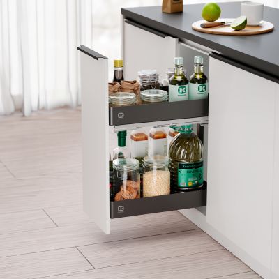 Комплект baseAGENT Бейз Агент 300 мм УрбанСтиль 2 полки цвет АНТРАЦИТ Kessebohmer | официальный магазин